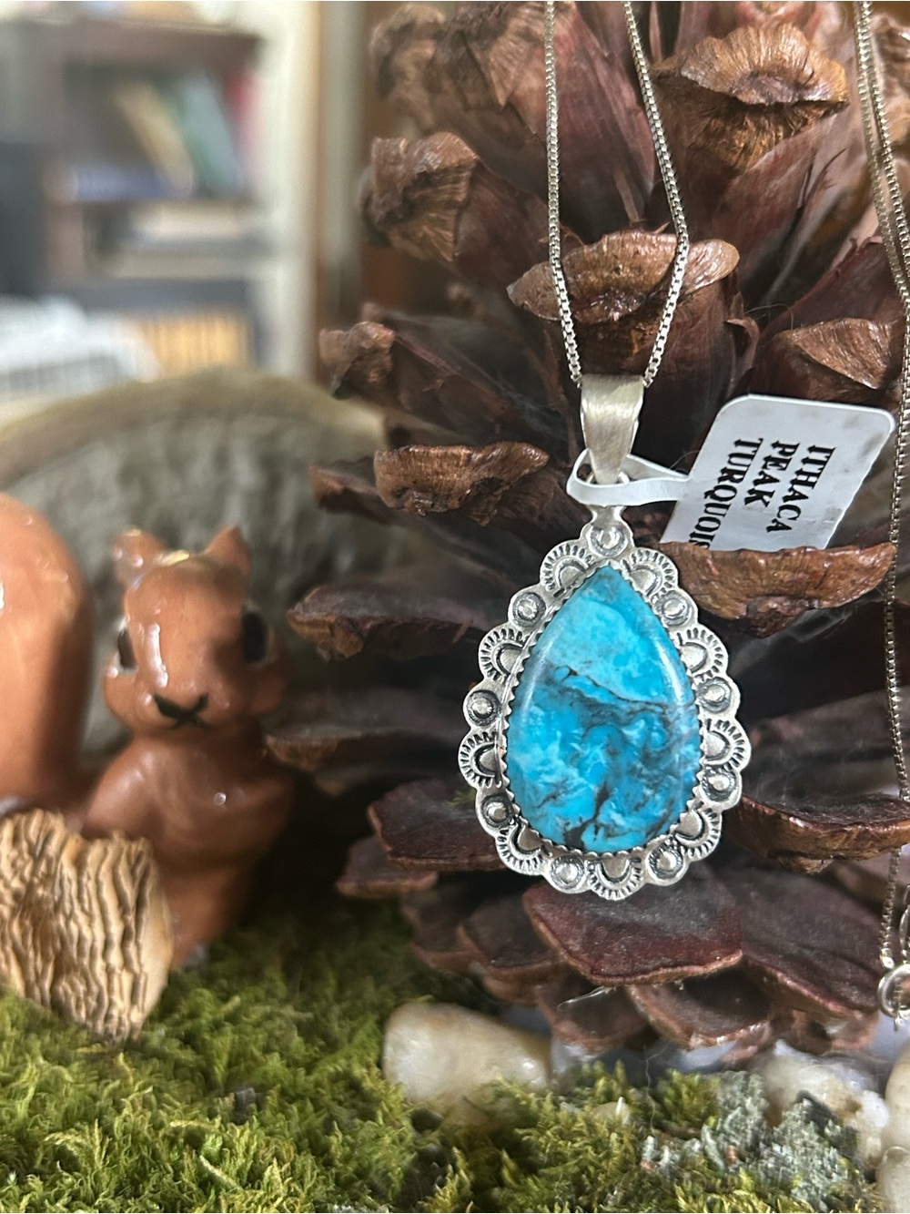925 Sterling Ithaca peak turquoise necklace